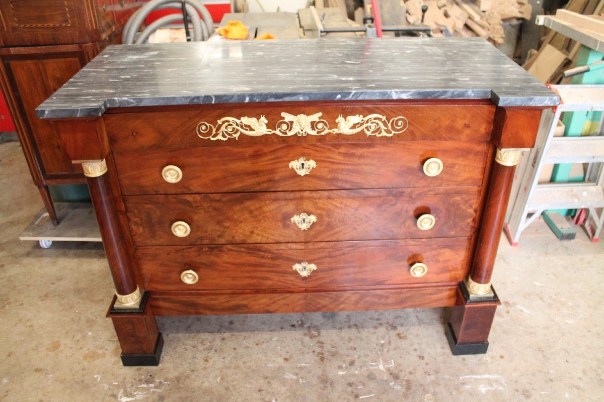 Empire Period Secretary And Chest Of Drawers-photo-8